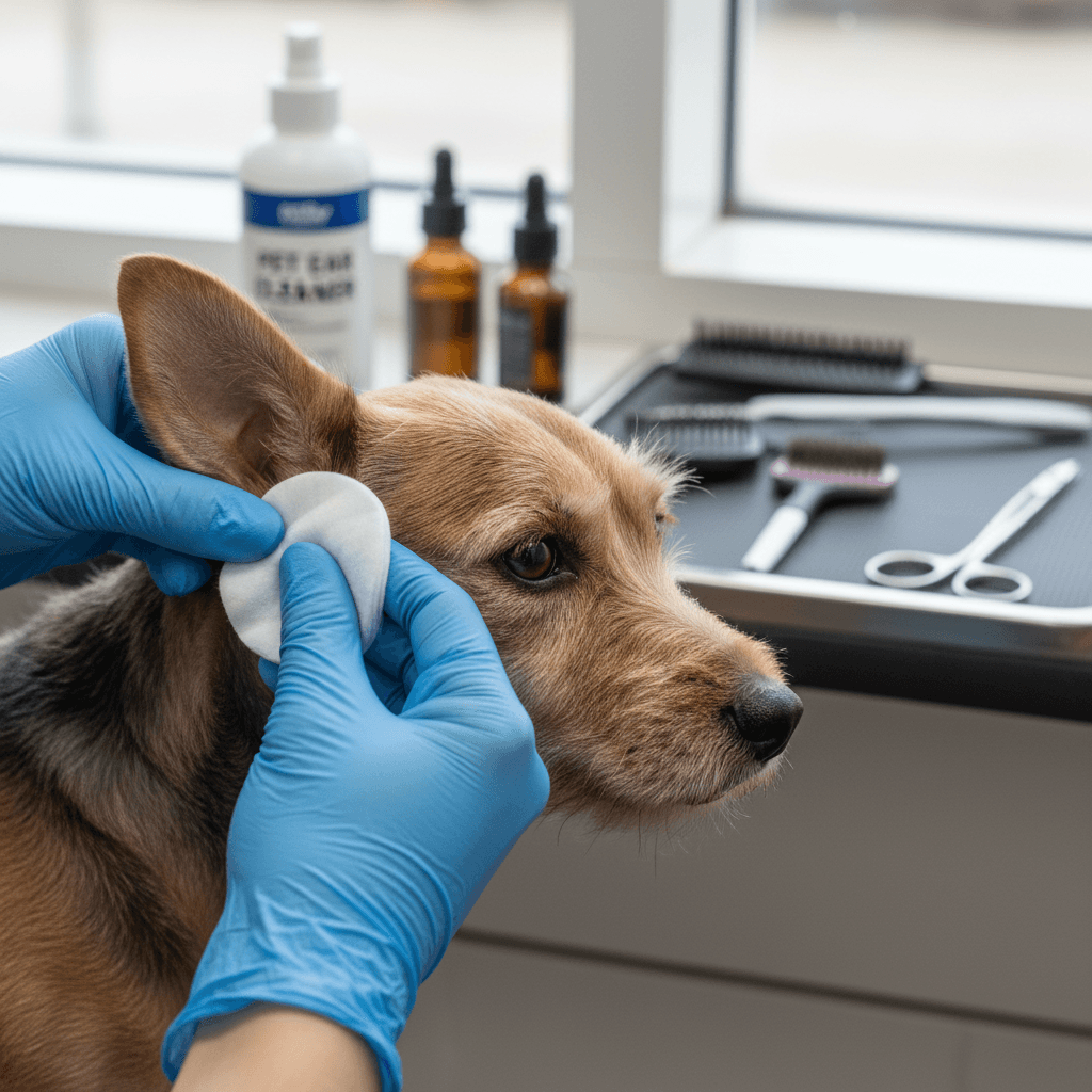 Limpieza de oídos para mascotas